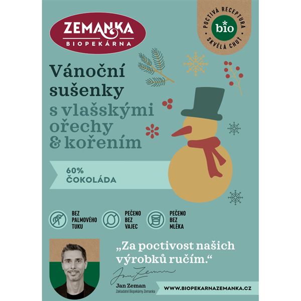 Vánoční bio sušenky s vlašskými ořechy a kořením 1,5kg
